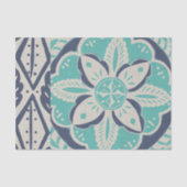 Blue Batik Tile IV Tissuepapier (Voorkant)