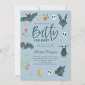 Blue Bats Batty voor Baby shower Kaart (Voorkant)