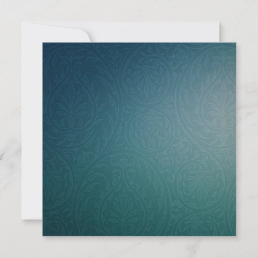 Blue Bauble & Snowflake kerstparty Uitnodiging (Achterkant)