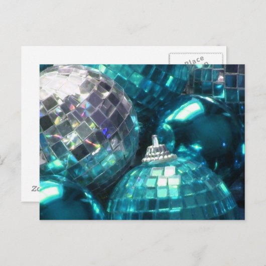 Blue Baubles briefkaart (Voorkant / Achterkant)