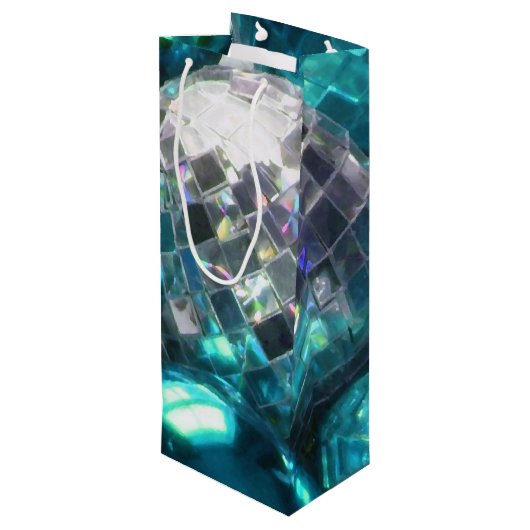 Blue Baubles cadeawijn Wijn Cadeautas (Achterkant Gekanteld)
