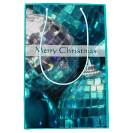 Blue Baubles Merry kerstcadeautas medium Medium Cadeauzakje