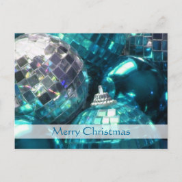 Blue Baubles "Merry Kerstmis"-briefkaart Feestdagenkaart