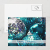 Blue Baubles "Merry Kerstmis"-briefkaart Feestdagenkaart (Voorkant / Achterkant)