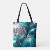 Blue Baubles over de canvas tas (Achterkant)