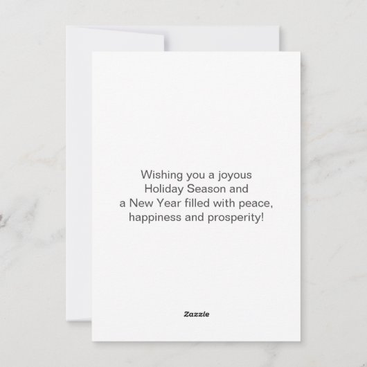 Blue Baubles Sneeuwvlok Kerstmis Nieuwjaar Feestdagenkaart (Achterkant)