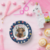 Blue Baulables Christmas Highlander Koe Papieren Kommen (Feest)