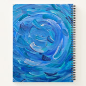 Blue Bayou Abstract gepersonaliseerd notitieboek (Achterkant)