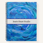 Blue Bayou Abstract gepersonaliseerd notitieboek (Voorkant)