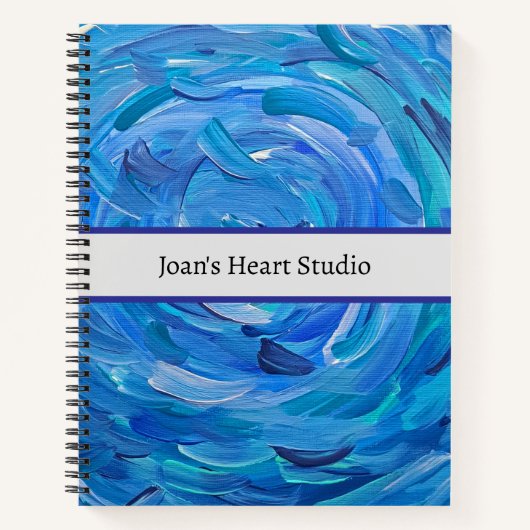 Blue Bayou Abstract gepersonaliseerd notitieboek (Voorkant)