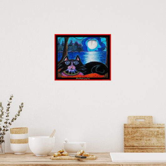 Blue Bayou Jazz Cat Poster (Keuken)