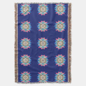 Blue Bayou Mandala Worpdek Deken (Voorkant Verticaal)
