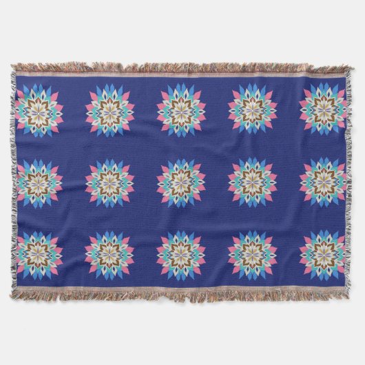 Blue Bayou Mandala Worpdek Deken (Voorkant)