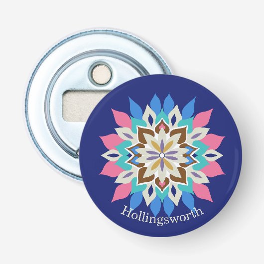 Blue Bayou Roodvrijstalen Flesopener Button Flesopener (Voorkant)