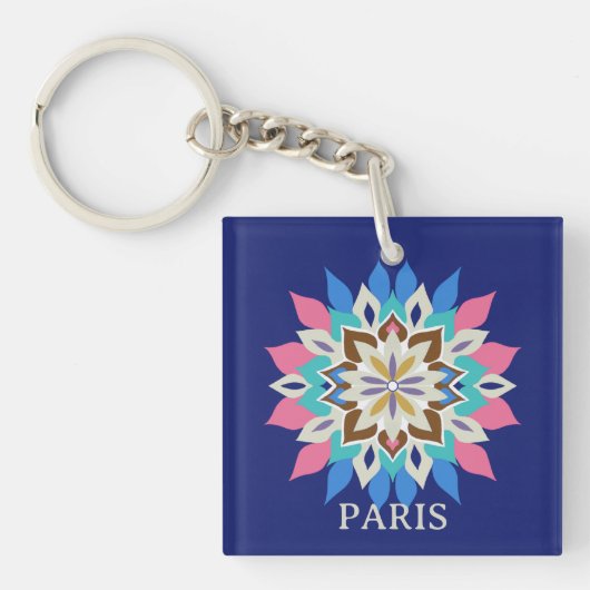 Blue Bayou Square Sleutelhanger (voorkant)