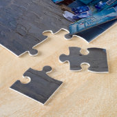 Blue Bazaar Alley | Chefchaouen, Marokko Legpuzzel (Zijkant)