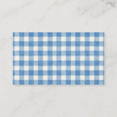 Blue BBQ Baby shower Boeken voor Baby Informatiekaartje (Achterkant)