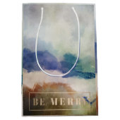 Blue Be Merry Holiday Medium Cadeauzakje (Voorkant)