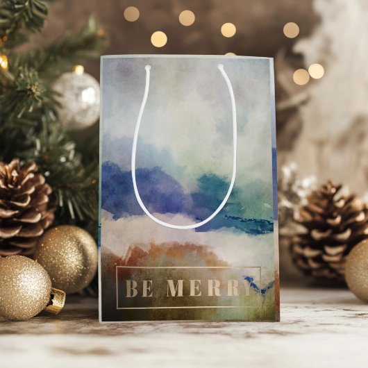 Blue Be Merry Holiday Medium Cadeauzakje
