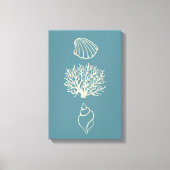 Blue Beach Art Canvas Afdruk (Voorkant)