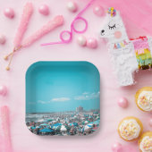 Blue Beach Art Papieren Bordje (Feest)