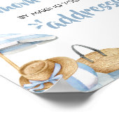 Blue Beach Baby shower Envelope Poster (Hoek)