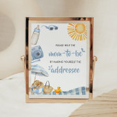 Blue Beach Baby shower Envelope Poster