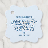 Blue Beach Bachelorette Party Favor Bedankjes Labels (Voorkant)