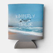 Blue Beach bruiloft Blikjeskoeler (Voorkant)