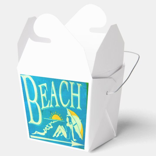 Blue Beach Favor Box Bedankdoosjes (Geopend)