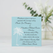 Blue Beach Getaway-uitnodiging Kaart (Staand voorkant)