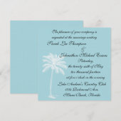 Blue Beach Getaway-uitnodiging Kaart (Voorkant / Achterkant)