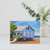 Blue Beach Home en Ocean | Contact houden Briefkaart (Staand voorkant)