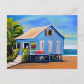 Blue Beach Home en Ocean | Contact houden Briefkaart (Voorkant)