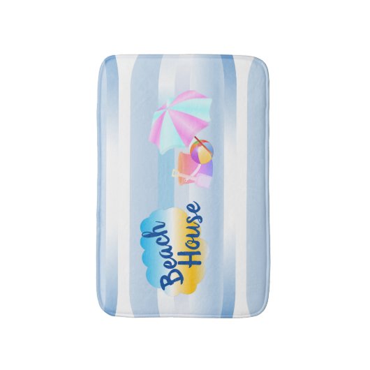 Blue Beach House Bath Mat (Voorkant Verticaal)