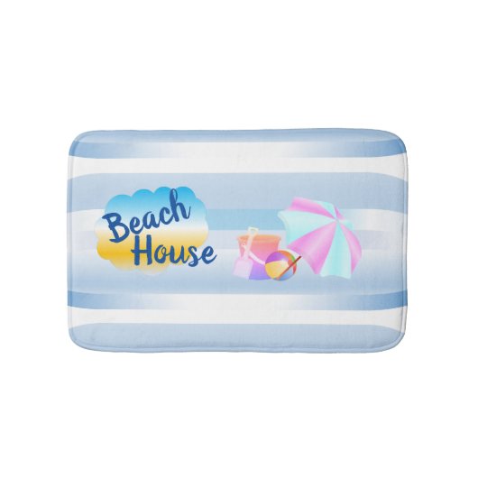 Blue Beach House Bath Mat (Voorkant)
