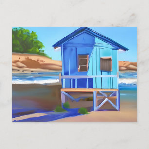 Blue Beach House en Ocean   Contact houden Briefkaart
