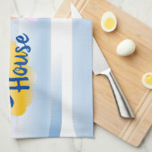 Blue Beach House Tea Towel Theedoek (Quarter Fold)