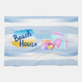 Blue Beach House Tea Towel Theedoek
