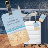 Blue Beach huwelijksreis vibes Bagagelabel