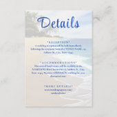 Blue Beach Island bestemming bruiloft details Informatiekaartje (Voorkant)