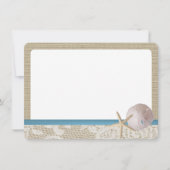 Blue Beach Kant Zand Dollar Dank u Bedankkaart (Voorkant)