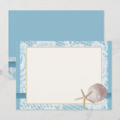 Blue Beach Kant Zand Dollar Dank u Bedankkaart (Voorkant / Achterkant)