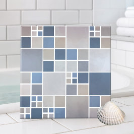 Blue Beach Mosaic Pattern Kitchen Bathroom Tegel Tegeltje