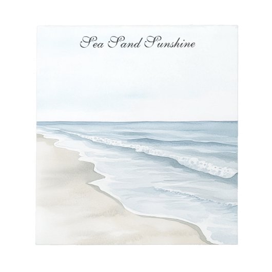 Blue Beach Ocean Notitieblok (Voorkant)