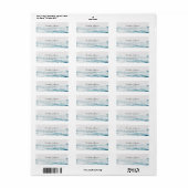Blue Beach Ocean Script Chic Return Address Label (Full Sheet)