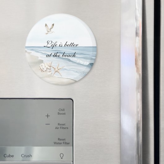 Blue Beach Ocean Starfish Sea Birds  Magneet (Insitu (Koelkast))