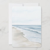 Blue Beach Ocean Vrijgezellenfeest Kaart (Achterkant)