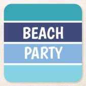 Blue Beach Party Kartonnen Onderzetters (Voorkant)