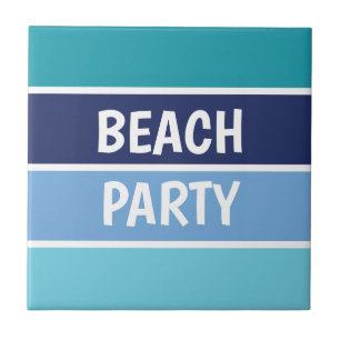 Blue Beach Party Tegeltje